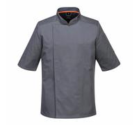 Mesh Air Pro Chef Jacket Short Sleeve Breathable Kitchen Catering Food Uniform
