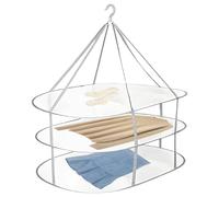 Mesh and Steel Ring Clothes Drying Rack - 2-Layer & 3-Layer Foldable Laundry Dryer Rack | Portable Breathable Clothes Drying Net Bag, Dryings Basket, Ideal for Sweaters Socks Towels & Swimsuit