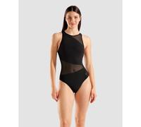 Mesh Angle Swimsuit Black