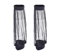 Mesh Anti-Mosquito Foot Sleeves Outdoor Survival Sports Net Jungle Mosquito Sock Leg Protector Camping Equipment Black 1 Pair