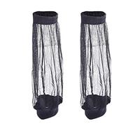 Mesh Anti-Mosquito Foot Sleeves Outdoor Survival Sports Net Jungle Mosquito Sock Leg Protector Camping Equipment Black 1 Pair