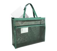 Mesh Art Bag,Mesh Zipper File Bags | 17 x 13 x 4.4 Inch Clear Document Organizer with Handle and Zipper,A3 Tote Bag for Artwork, Graphic, green, Consulte la descripción, See description