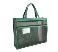 Mesh Bag for Art Tools - Robust Organiser for Craft Supplies, Painting Accessories, Storage for Drawing Utensils, Transparent Drawing Material Bag, Lightweight Travel Set for Studio, School, Green