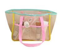 Mesh Bag for Beach - Large Sandproof Storage Organizer,Cute Summer Beach Tote Bag - for Toys Towels Water Bottles Snack Travel Pool Picnic Outdoor Summer Camping Swim Grocery