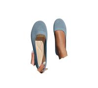 Mesh Ballet Flats for Women Slip On Ballet Pumps Women Dress Knitted Fold Up Shoes Round Toe Wide Fit Work Flats Solid Color Comfortable Foldable Ballerina Shoes