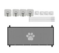 Mesh Barrier, Expandable Step Gate, Movable Cat Blocker, Airy Pet Nylon Guard, Removable Puppy Indoor Flexible Divider, Front Stair Entrance for Inner Outdoor Ceiling