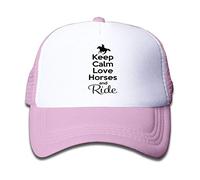 Mesh Baseball Cap Boys&Girl Youth Snapback Hat Keep Calm Love Horses Ride
