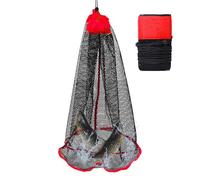 Mesh Basket for Caught Fish | Floating Folding Kayak Net Net Heavy Duty Coated Fishing Net Cage for Father Boyfriend Fishing Enthusiast