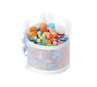 Mesh Bath Toy Holder Organizer,the Perfect Corner Bathtub Toy Storage & Bathroom or Shower Caddy,This Multi-Use Net Bag
