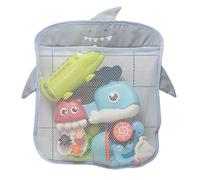 Mesh Bath Toy Storage, The Perfect Net for Bathtub Toys & Bathroom Organizer Bag- For Kids & Baby，Compatible with Two Complimentary Suckers,Bath Toy Storage Net(Gray,Without Toys)