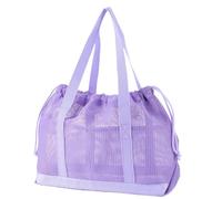 Mesh Beach Bag - 33x14x27cm Lightweight Quick-Drying Pouch, Foldable Drawstring Closure Holiday Pool Tote, Mesh Yarn Fabric For Towel Storage Swimming Gyms