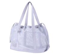 Mesh Beach Bag - 33x14x27cm Lightweight Quick-Drying Pouch, Foldable Drawstring Closure Holiday Pool Tote, Mesh Yarn Fabric For Towel Storage Swimming Gyms