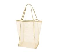 Mesh Beach Bag - 34 x 31 x 24.5 cm, Transparent Tote Bag, Breathable Mesh Tote Bag, Summer Travel Bags, Camping Beach Picnic Storage, Water-Resistant Outdoor Bag, for Seers, khaki, Siehe Beschreibung