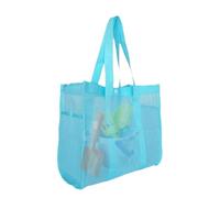 Mesh Beach Bag | Beach Bag, Large Mesh Bag 35L Capacity That Can Be Flexible Enough To Accept Sleepy Camping Fast Drying: It Was Made Of Mesh Material With, blue, Siehe Beschreibung