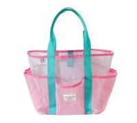 Mesh Beach Bag - Beach Tote Bag | Large Reusable Mesh Bag for Beach | Women's Suitcase for Travel Outdoor Hiking Cruise Picnic Camping Lake Family Resort, Green Carry Handle, Fare riferimento alla