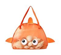 Mesh Beach Bag | Foldable Fish Shape Organizer Mesh Beach Storage Bag for Boys Girls Youth Traveling Pool Park