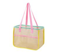 Mesh Beach Bag - Foldable Mesh Beach Bag - Large Shopping Bags for Women | Sandproof Large Storage Travel Accessories for Food Outdoor Picnic Holiday Summer Towels