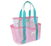 Mesh Beach Bag - Large Capacity Reusable Mesh Tote Bag Travel Luggage For Women Lightweight Breathable Storage Bag | Perfect for Picnics, Camping, Green Carry Handle, Se référer à la description