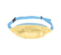 Mesh Beach Bag - Mesh Crosbody Beach Bag | Mesh Pool Bag, Adjustable Mesh Beach Pack, Multifunctional Sports Waist Pack for Picnic, Swimming, Vac, Yellow Blue Ribbon, Consulte la descripción