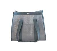 Mesh Beach Bag - Oversized Pool Bags | Reusable Beach Bag | Tote Bags With Zipper Pockets Comfortable Handles | Home And Garden Storage For Vacation Cruise Camping Lake Outdoor Boat Family, grey