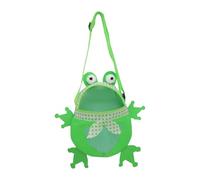 Mesh Beach Bag, Quick-Drying Mesh Bag for Children - Adjustable Portable Tote Bag with Frog Shape for Girl Boy Children Summer Holidays Seashells Collection, Scarf, Fare riferimento alla descrizione