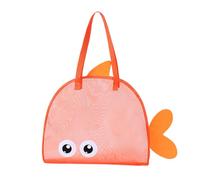 Mesh Beach Bag, Reusable Grocery Shopping Bag | Large Lightweight Women's Fashion Tote for Holidays School Travel Summer Picnic, Orange, Se référer à la description