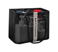 Mesh Beach Bag - Sandproof Toiletry Bag | Waterproof Large Capacity Pool Bag, Foldable Outdoor Carry Bag for Sports, Gym, Shopping, Pool, Small black, Siehe Beschreibung