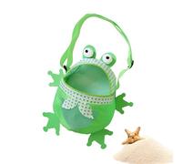 Mesh Beach Basket, Shell Bag, Portable Frog Shape Tote for Seashell Collecting Holidays Outdoor Travel Boys Girls, Scarf, Se référer à la description