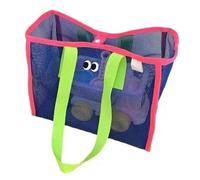Mesh Beach Tote Bag - Large Capacity Organizer For Women And Kids | Summer Shell Toy Carrier, Lightweight Picnic Travel Net Bag, Outdoor Family Storage Bag, azul, Consulte la descripción