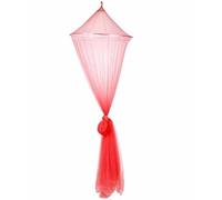 Mesh Bed Canopy Hanging Dome Mosquito Net Lace Insect Net Encryption Heightening Ceiling,Red