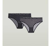 Mesh Brazilian Brief 2-Pack - Black - Women XS