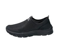 Mesh Breathable Unisex Sports Shoes Breathable Leisure Shoes Sports Shoes Invisible Height Increased Lightweight Non-Slip Fabric Shoes Trainers Outdoor Jogging Shoes Slip-On Shoes, black, 9.5 UK