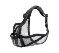 Mesh Bulldog Muzzles for Anti-Biting Anti-Barking Licking Adjustable Breathable Muzzle(Black,X-Small)