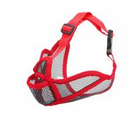 Mesh Bulldog Muzzles for Anti-Biting Anti-Barking Licking Adjustable Breathable Muzzle(Red,XX-Large)