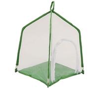 Mesh Cage House Shaped Exquisite Ornamental Gardening Cage for Science Education Experiment Polyester Mesh White with Green 29x30x41cm