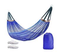 Mesh Camping Hammock - Portable Breathable Cradle Tree Furniture Lightweight Outdoor Lounger Relaxation Bed Garden Patio | Travel Trekking Balcony Holiday Backpacking Travel Equipment