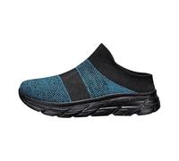 Mesh Clog Mules Comfortable Breathable Mesh Slippers 2026 Summer Beach Air Cushioned Shoes with Arch Support Memory Foam Orthopedic Backless Trainers Tropical House Flip Flops Trendy Blue