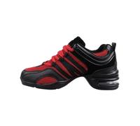 Mesh Cloth Dance Sneakers Jazz Shoes Dancing Modern Footwear Belly Contemporary Gym Dancers Leisure Sports Men Child Adult For Hip Hop(Red,44)