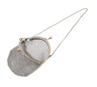 Mesh Coin Shoulder Vintage Steel Purse Stainless Victorian with Chain | Compact Storage for Coins and Transit Cards, Easy Access, Protects Valuables, Daily Outings and Evening Parties