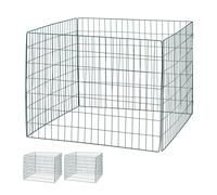 Mesh compost bin Outdoor Waste Container Metal Leaf Composter 560 L Dark Green