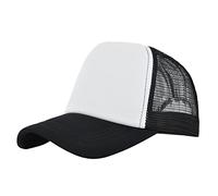 Mesh Contrast Color Baseball Cap Solid Fashion Trucker Dad Cap Holiday Sun Visors Hat Adjustable Quick Dry Breathable Unisex Men Women Silver One Size