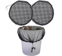 Mesh Cover for Rain Barrels,2 Pcs Rain Barrels Screen Water Bucket Covers with Drawstring,Rain Barrel Net Cover to Keep Leaves and Debris Out Rain Collection