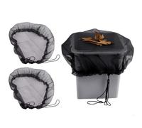 Mesh Cover for Rain Barrels - 2pcs 31.5in/80CM Rain Barrel Netting with Drawstring, Water Collection Buckets Tank Protector Screen for Preventing Fallen Leaves in Outdoor Garden Eaves