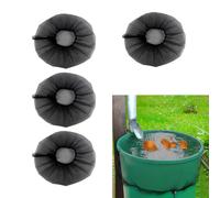 Mesh Cover for Rain Barrels, 4pcs Water Collection Buckets Tank Protector with Drawstring Adjustable Water Butt Net for Home Outdoor Garden (Diameter 60cm)