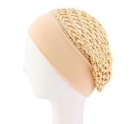 Mesh Crochet Hair Net, Breathable Sleeping Cap for Hair Care | Lightweight polyester mesh provides airflow, keeping scalp dry for night hair care, designed for women Khaki