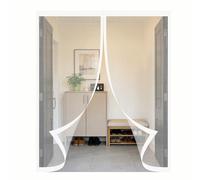 Mesh Curtain 270 x 250 cm Keeps Bugs Out, Lets Fresh Air in, No Gap, Snap Shut Automatically, Hands Free Mesh Screen Door Nets for Living Room, Bedroom, Patio, White