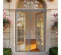 Mesh Curtain 50 x 180 cm Self-Sealing Mesh, Automatically Closes, Hands Free, Keeps Bugs Out, No Drill Installation Magnetic Door Screen for Patio Doors Balcony Bedroom, Grey