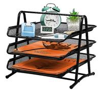 Mesh Desk Organiser 3 Tier stackable letter tray office desk paper organizer file trays 3 tier metal mesh filing trays desk file organizer for Office school