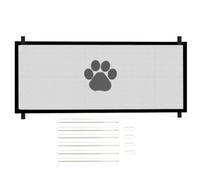 Mesh Dog Gate - Foldable Pet Gate, Retractable Dog Fence for Indoor | Wide Folding Fence Net for Stairs, Doorways, Halls, Kitchen, Safe Pet Barrier for Home Use