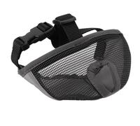 Mesh Dog Muzzle, English Bulldog Muzzle Breathable Mesh Flat Faced Muzzle Adjustable Bulldog Muzzle for French Bulldog Shih Tzu Short Snout Dog Muzzle for Biting Chewing Grooming